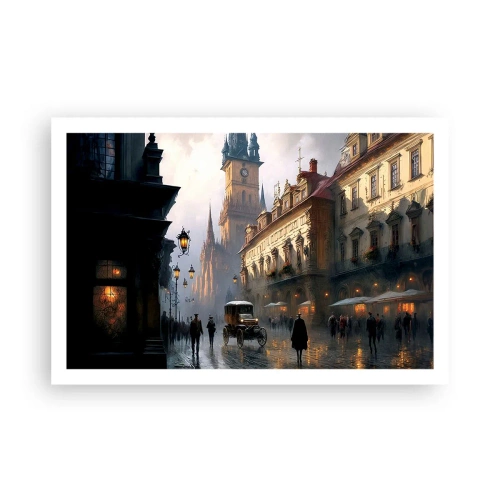 Poster - Charm of Evening in Prague - 91x61 cm
