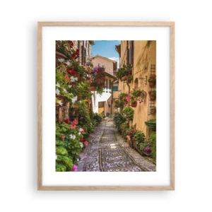 Poster in light oak frame - Italian Back Street - 40x50 cm