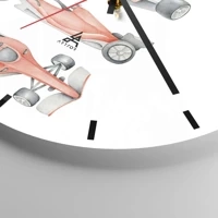 Clock face with lines
