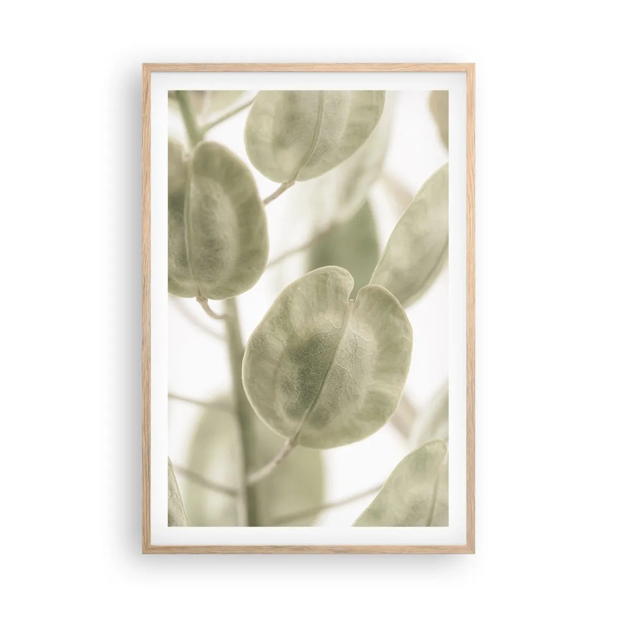 Poster in light oak frame - In the Beginning There Were Leaves… - 61x91 cm