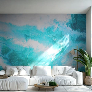 Photo Wallpaper Premium Sand - At the Heart of Element - Abstraction, Piece, Modern Pattern - 100x70 cm