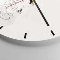Clock face with lines