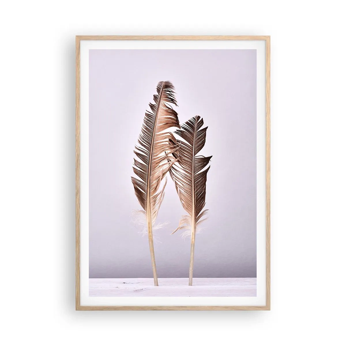 Poster in light oak frame - Against Nothingness - 70x100 cm