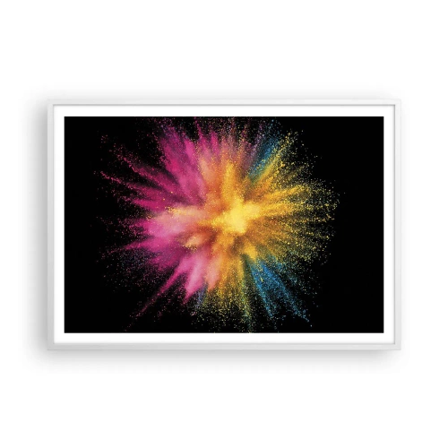 Poster in white frmae - Birth of Colours - 100x70 cm