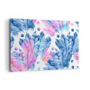 Canvas picture - Pink and Blue Plumes - 120x80 cm
