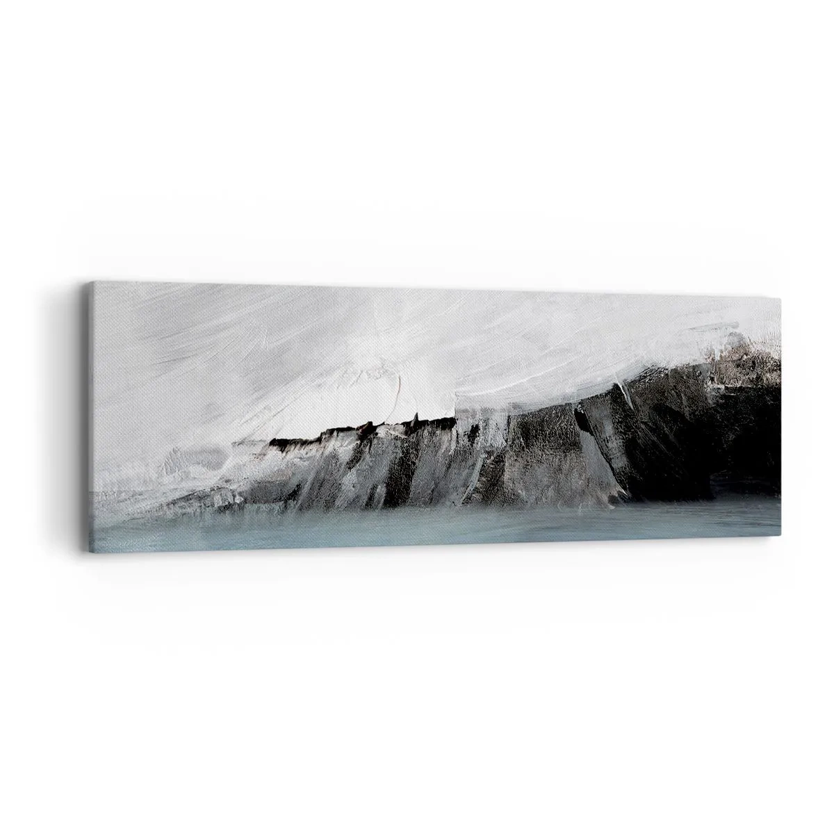 Canvas picture - Water-Earth: Clash of Elements - 90x30 cm