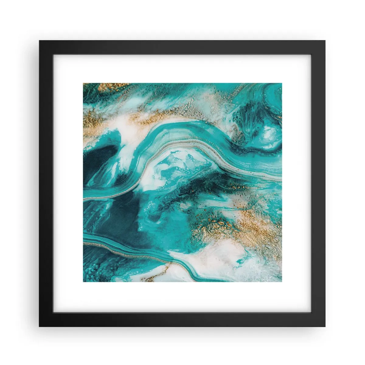 Poster in black frame - River of Gold - 30x30 cm