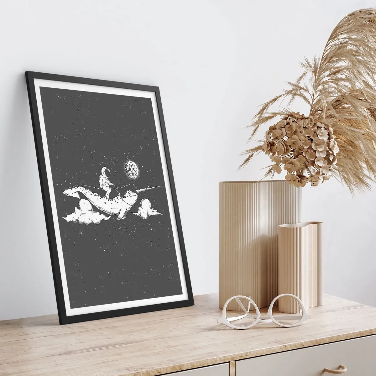 Poster in black frame - Space Rider - 61x91 cm