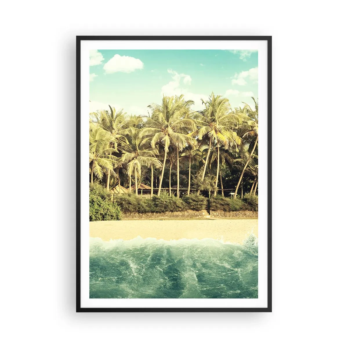 Poster in black frame - How about Here? - 70x100 cm