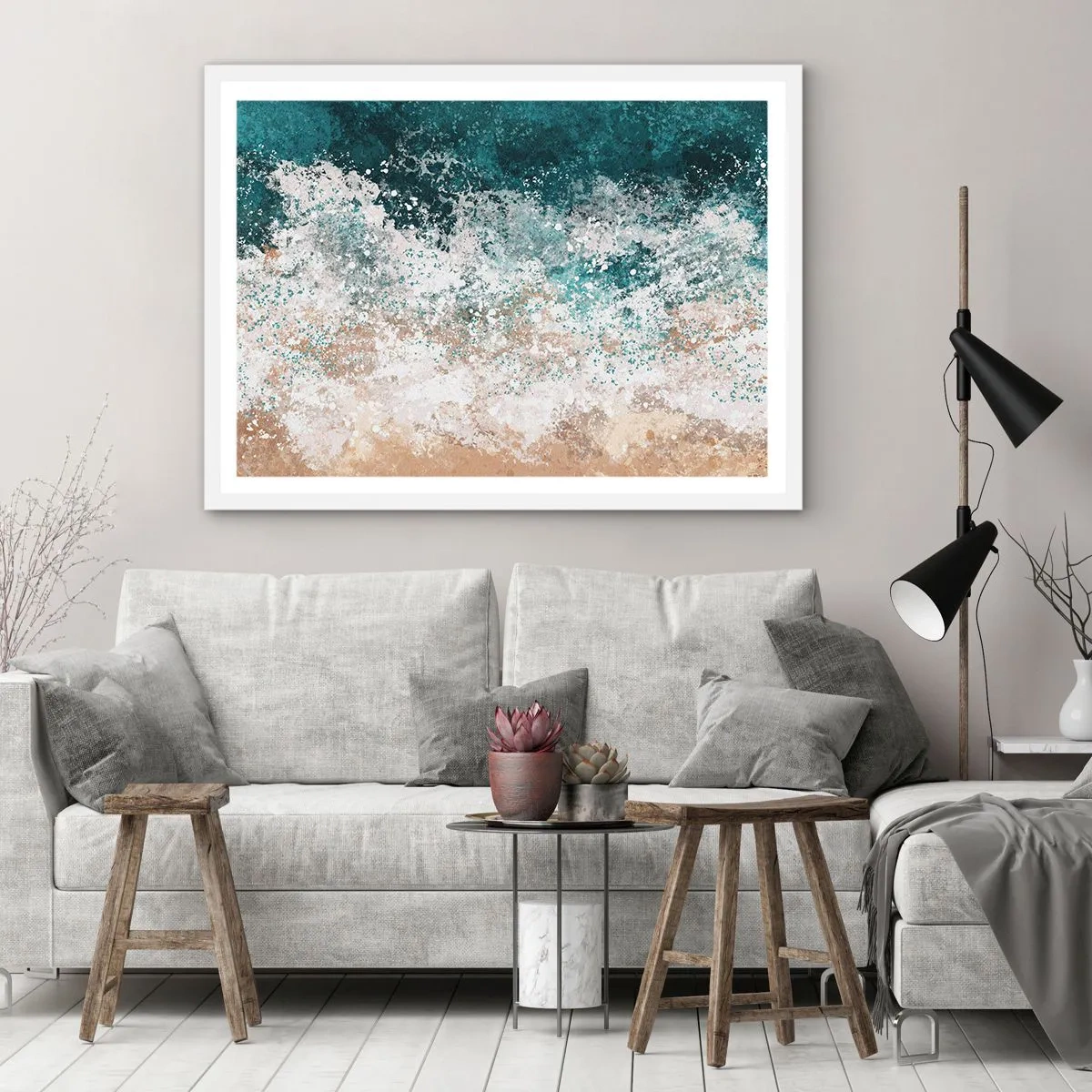 Poster in white frmae - Sea Tales - 50x40 cm
