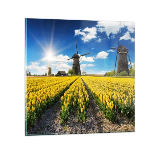 Glass picture - It Can't Be More Dutch - 40x40 cm