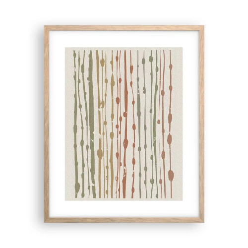 Poster in light oak frame - Musical Colour Notation - 40x50 cm