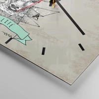 Clock face with lines