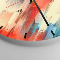 Clock face with lines