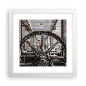 Poster in white frmae - Secret Life of a Factory - 30x30 cm