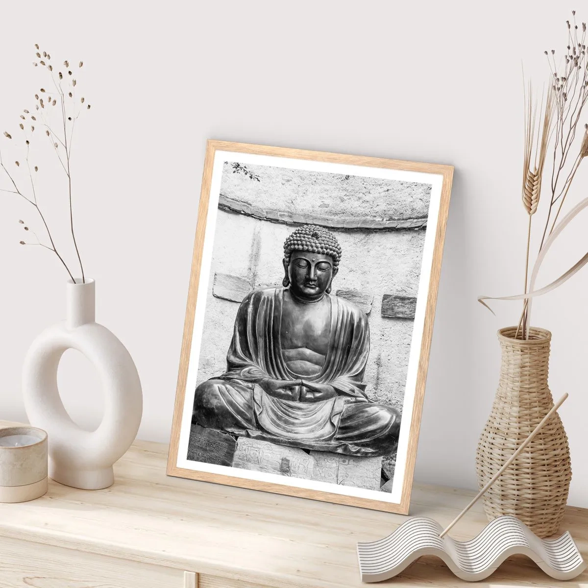 Poster in light oak frame - At the Source of Peace - 61x91 cm