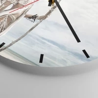 Clock face with lines