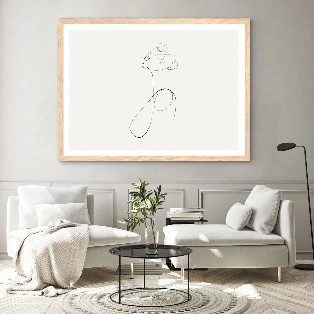 Poster in light oak frame - Entangled in Dreams - 50x40 cm