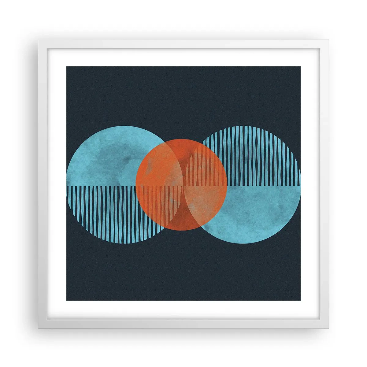 Poster in white frmae - Symmetrical Composition - 50x50 cm