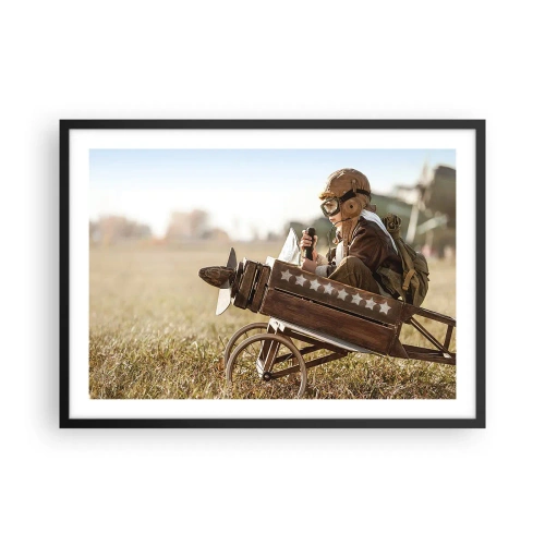 Poster in black frame - Take off for a Dream - 70x50 cm