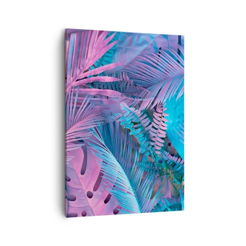 Canvas picture - Tropics in Pink and Blue - 50x70 cm
