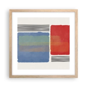 Poster in light oak frame - Spirit and Letter of Geometry - 40x40 cm
