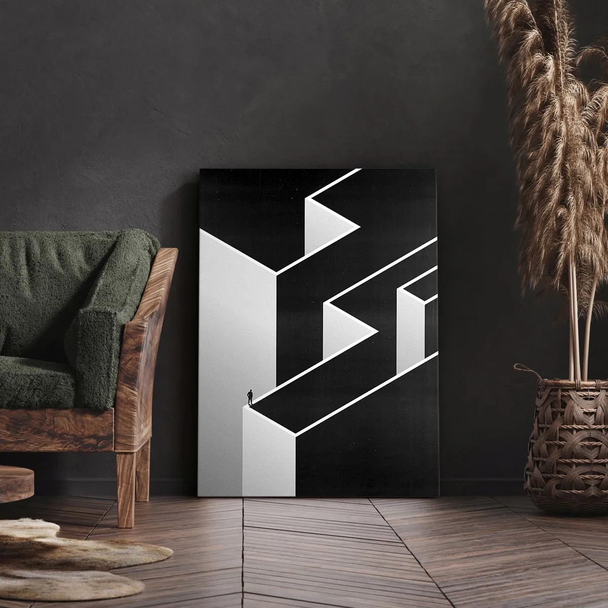 Canvas picture - Solitude at the Top - 55x100 cm