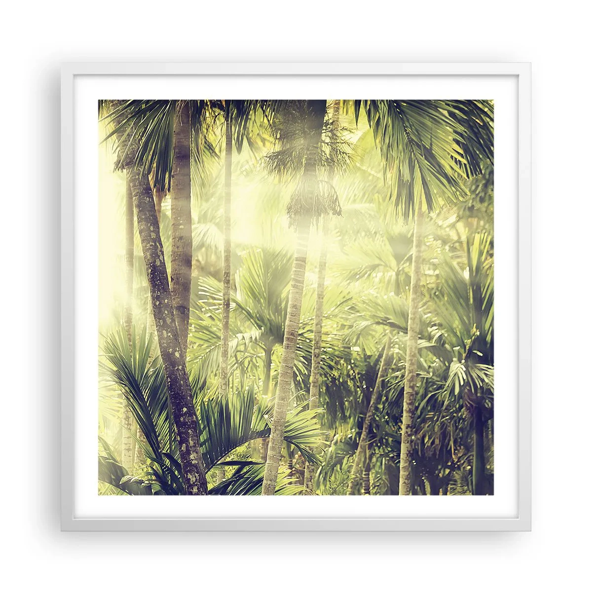 Poster in white frmae - In Green Heat - 60x60 cm