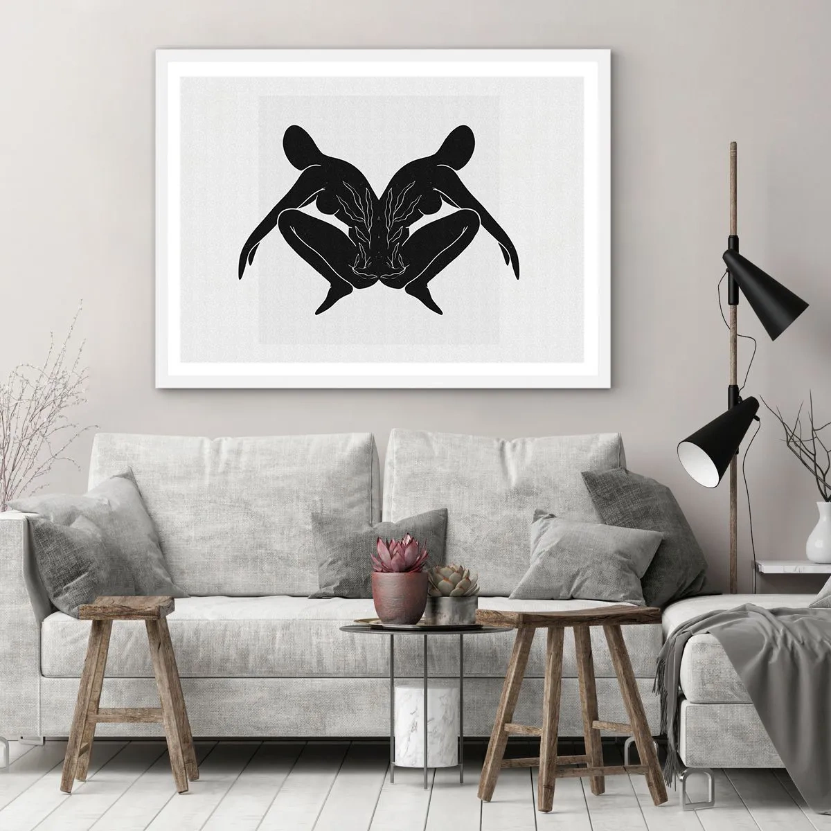 Poster in white frmae - Mutual Soul - 100x70 cm