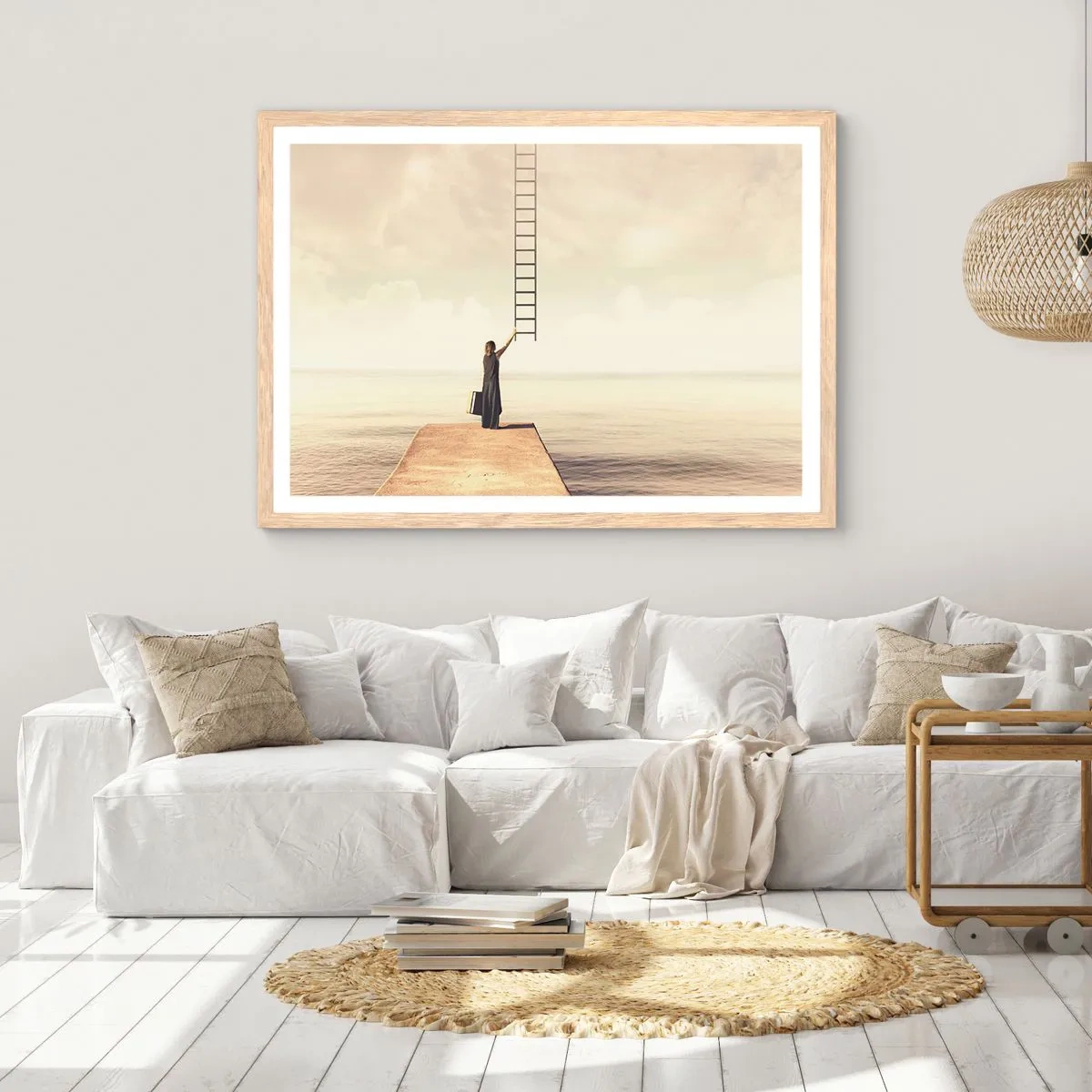 Poster in light oak frame - Magical Trip - 40x30 cm