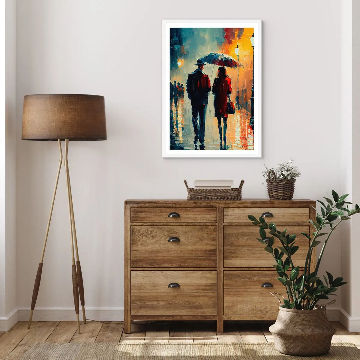 Poster in white frmae - Urban Love Story - 61x91 cm