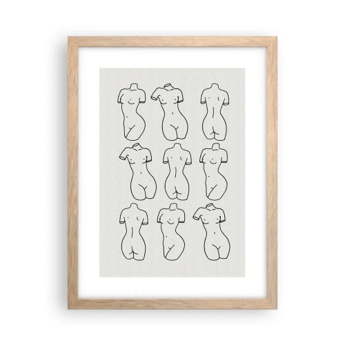 Poster in light oak frame - Only Venus - 30x40 cm