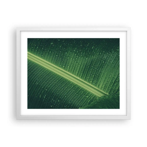 Poster in white frmae - Structure of Green - 50x40 cm