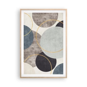 Poster in light oak frame - Wheel after Wheel - 61x91 cm