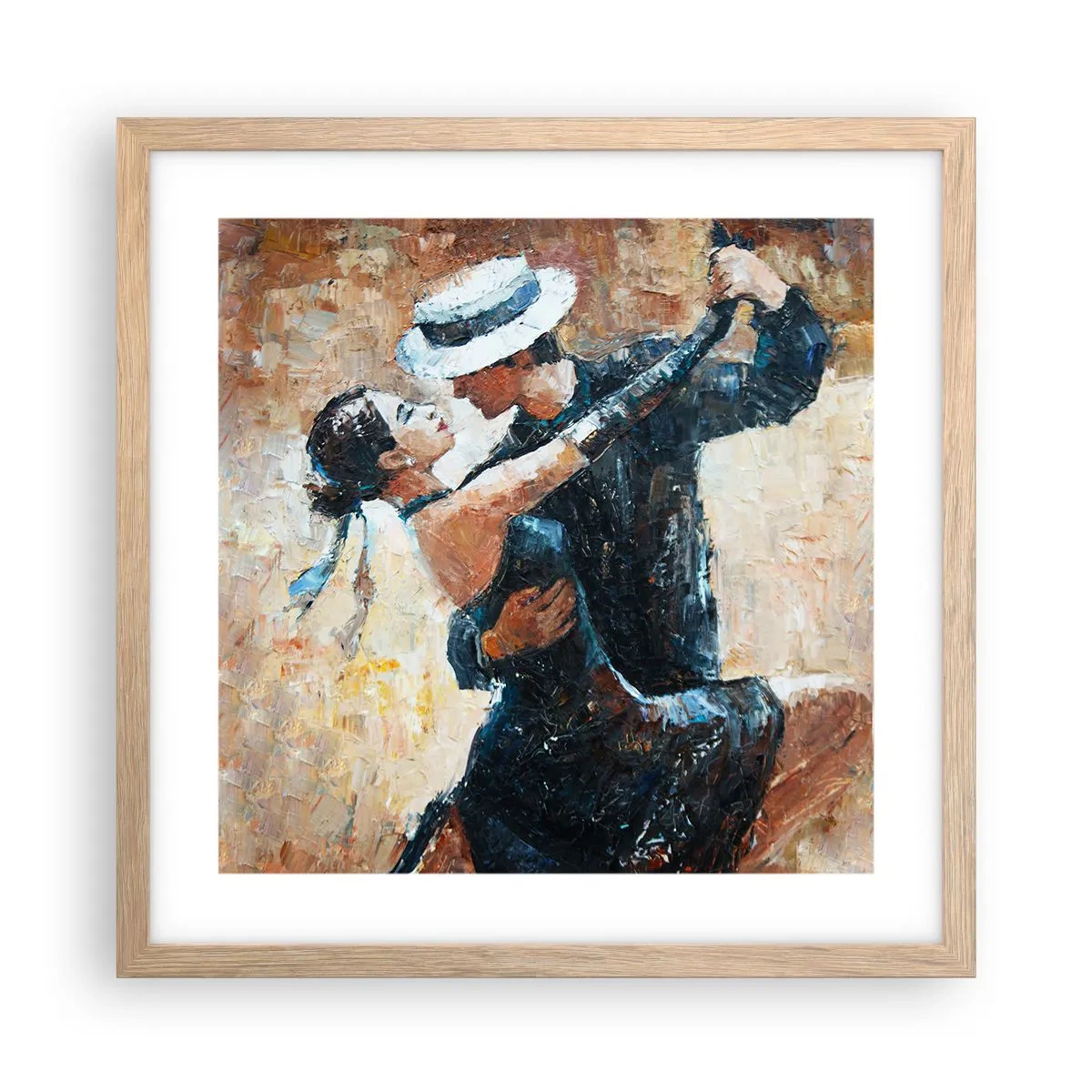 Poster in light oak frame - Rudolf Valentino Style - 40x40 cm