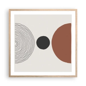 Poster in light oak frame - In the Centre of Attention - 60x60 cm