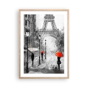 Poster in light oak frame - All Roads Lead to Her - 50x70 cm
