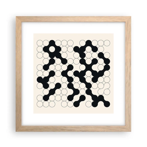 Poster in light oak frame - Chinese Play - Variation - 30x30 cm