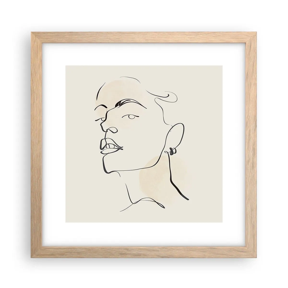 Poster in light oak frame - Proud Look - 30x30 cm