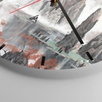 Clock face with lines