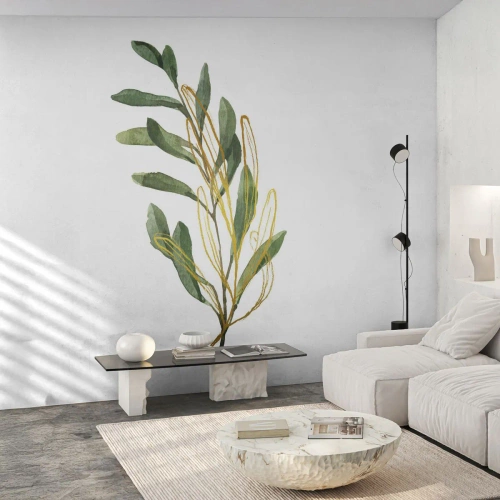 Photo Wallpaper Standard Eco - All that Is Good - Leaves, Olive, Plant - 300x210 cm