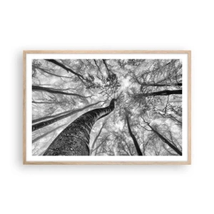 Poster in light oak frame - Race for the Light - 91x61 cm
