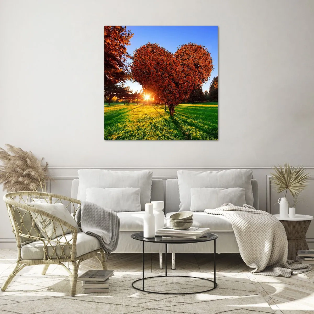 Glass picture - Impossible Not to Love Autumn - 30x30 cm