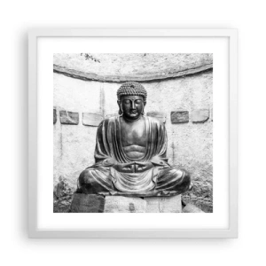 Poster in white frmae - At the Source of Peace - 40x40 cm