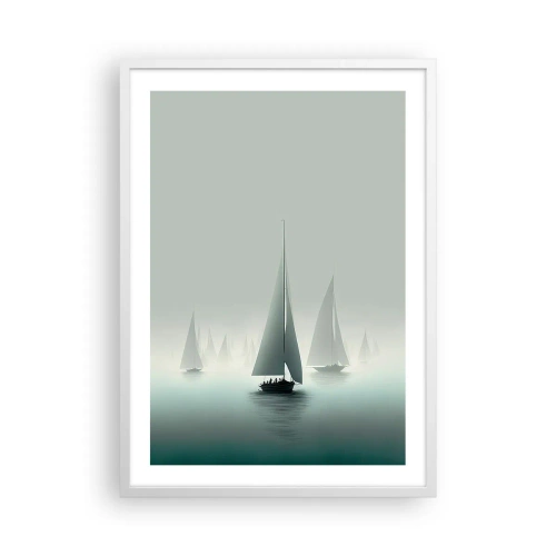 Poster in white frmae - Built from Fog - 50x70 cm