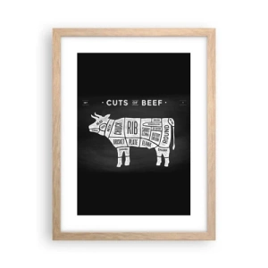 Poster in light oak frame - Time for a Feast - 30x40 cm