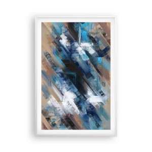 Poster in white frmae - On the Blue Slant - 61x91 cm
