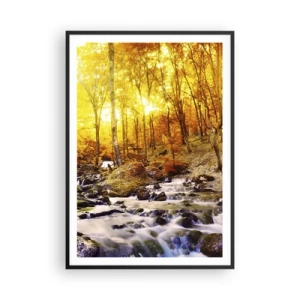 Poster in black frame - Stones Set in Gold and Platinum - 70x100 cm