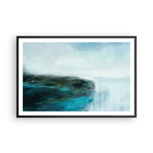 Poster in black frame - Marine Abstract - 91x61 cm