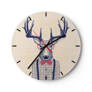 Wall clock - Clock on glass - Fun Extravagance - 40x40 cm